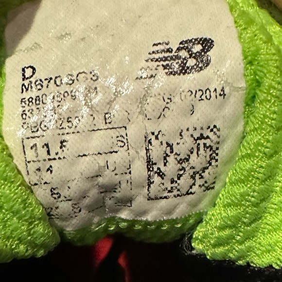 NB NEW BALANCE SNEAKERS RUN WALK ATHLETIC SZ 11.5 870v3 GRAY GREEN BLACK GLOW - Picture 13 of 14